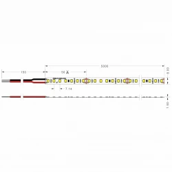 Ταινία LED Emphasis 9,6 Watt/m 24V CRI90 IP20 140 LED/m 5m (8mm) 6500K - 5 μέτρα - CUBALUX