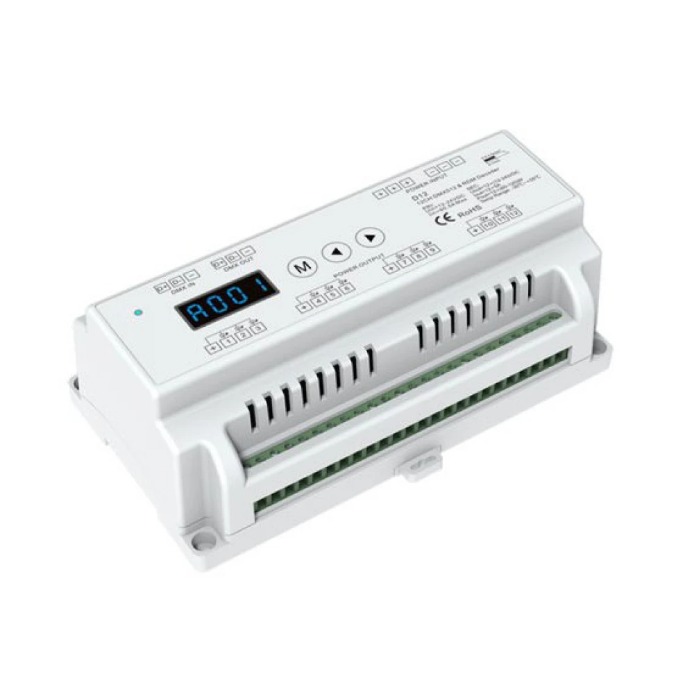 DMX 512 & RDM Αποκωδικοποιητής 12 x 5 A 12/36 Vdc - Cubalux