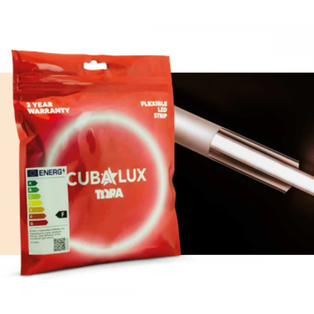 LED COB Ταινία TΩRA Dotless 12W 24V IP67 CRI 90 Ουδέτερο Λευκό 4000K - 5 Μέτρα  - CUBALUX