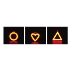 LED Πίσω Φως Ποδηλάτου Σε Διάφορα Σχήματα Επαναφορτιζόμενο, IP63 - Cubalux
