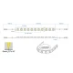 LED Ταινία Wall Washer 18W 24V CRI90 IP67, 20x45 Μοίρες Φωτισμού, Θερμό Λευκό 2700K- 1 Μέτρο - CUBALUX