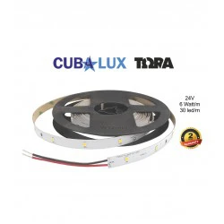 Ταινία Led Αυτοκόλλητη 6W 24V IP20 6W TΩRA 5 μέτρα Ψυχρό Λευκό 6000Κ CUBALUX