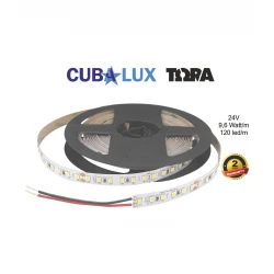 Ταινία Led TΩRA 24V 9,6 Watt IP20 Ψυχρό Λευκό 6000K - 5 μέτρα - CUBALUX