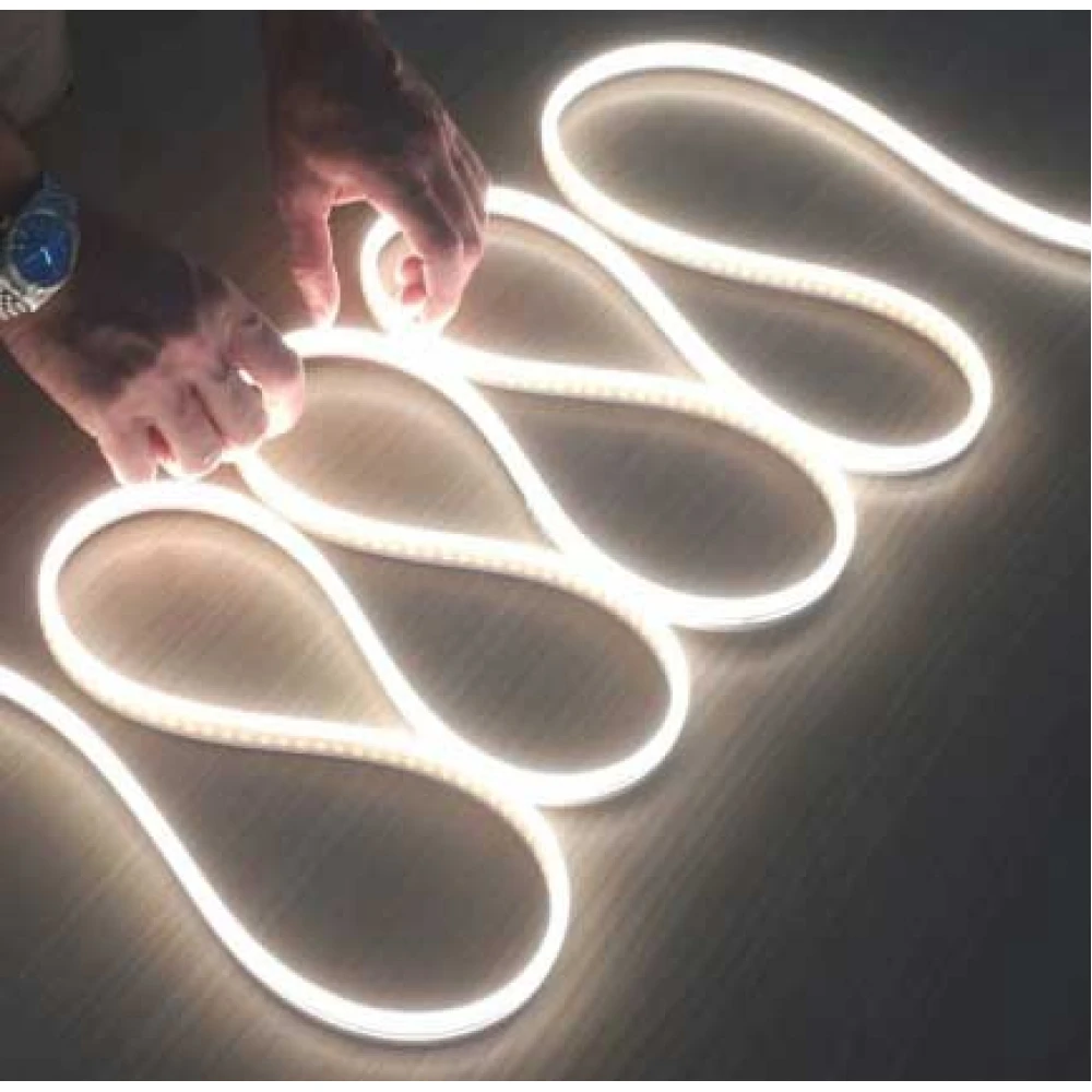 Neon Flex Πλαγίου Φωτισμού 6x13 12 Watt/m 24V IP67 2700K Θερμό Λευκό - 5 Μέτρα - Cubalux