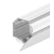 Σετ Κορνίζα Αλουμινίου Τοίχου-Οροφής Λευκή για Κρυφό Φωτισμό 2 Μέτρα - Cubalux