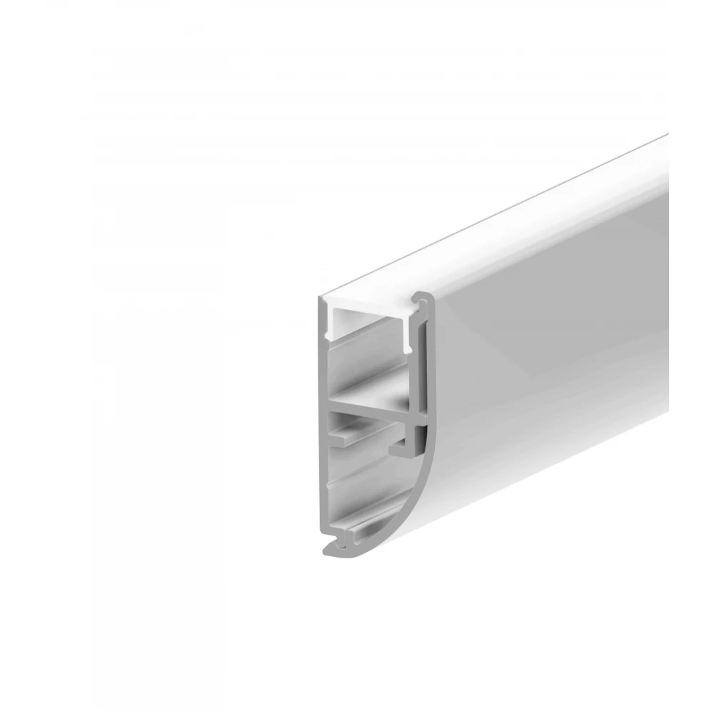 Προφίλ Αλουμινίου Τοίχου Καμπύλη για Κρυφό Φωτισμό 2 μέτρα - Cubalux