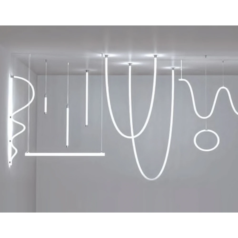 Ανάρτηση αλουμινίου με καλώδιο και συρματόσχινο για Rondo Neon Φ18 - Cubalux