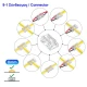 9-σε-1 Κονέκτορας IP20/65 για μονόχρωμη ταινία led SMD/COB πλάτους 8mm - Τεμ.. - Cubalux