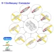 9-σε-1 Κονέκτορας IP20/65 για μονόχρωμη ταινία led SMD/COB πλάτους 10mm - Τεμ - Cubalux