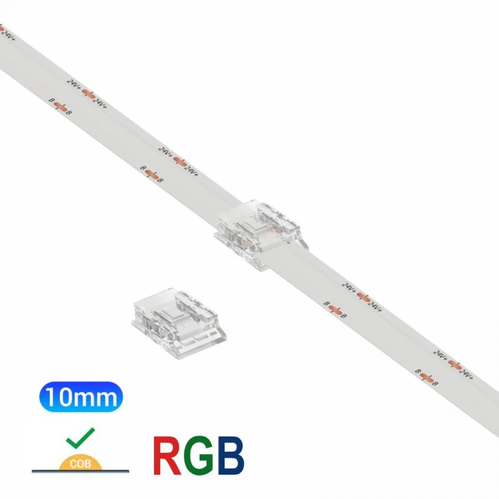 Ενδιάμεσος κονέκτορας IP20/65 για RGB ταινία led COB πλάτους 10mm - Τεμ. - Cubalux