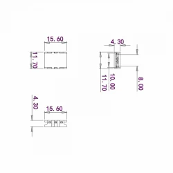 Ενδιάμεσος κονέκτορας IP20/65 για RGB ταινία led COB πλάτους 10mm - Τεμ. - Cubalux