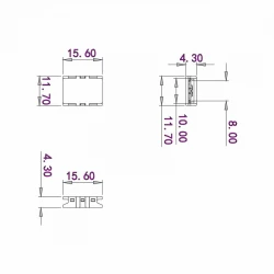 Ενδιάμεσος κονέκτορας IP20/65 για RGBW ταινία led SMD πλάτους 10mm - Τεμ. - Cubalux
