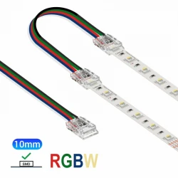Ενδιάμεσος κονέκτορας IP20/65 με καλώδιο 15cm για RGBW ταινία led SMD πλάτους 10mm - Τεμ. - Cubalux
