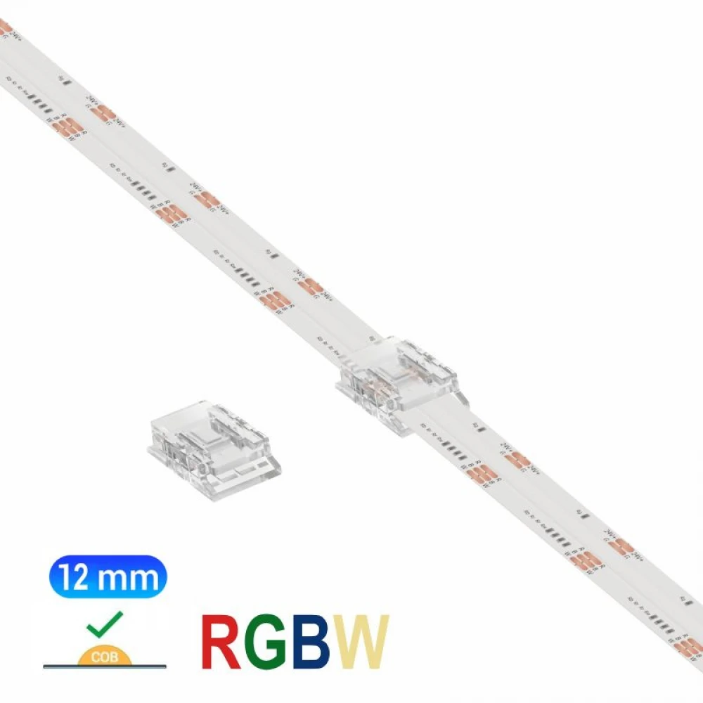 Ενδιάμεσος κονέκτορας IP20/65 για RGBW ταινία led COB πλάτους 12mm - Τεμ. - Cubalux