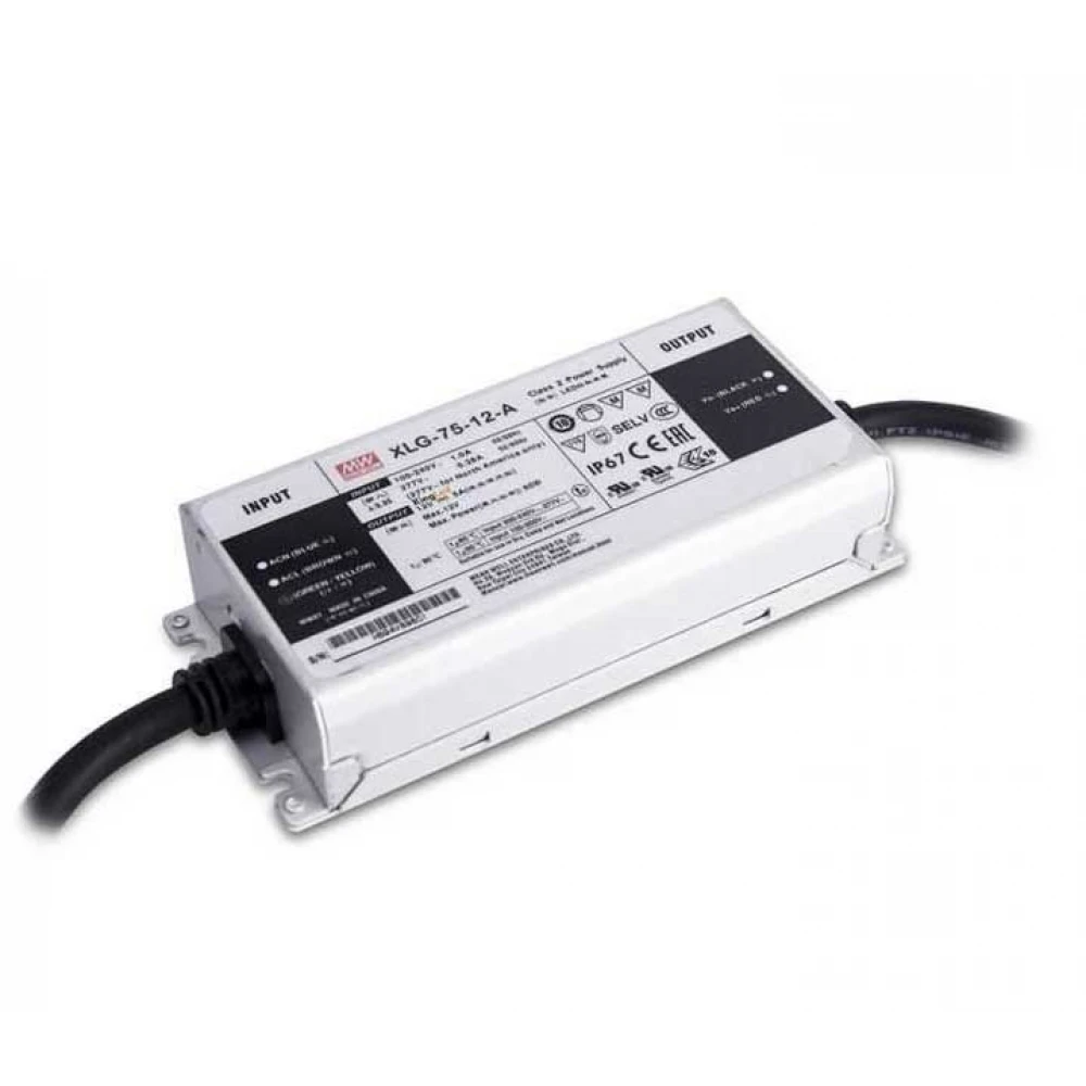 MEAN WELL XLG SERIES ― Σταθερής Τάσης 75 Watt 12 Vdc IP67