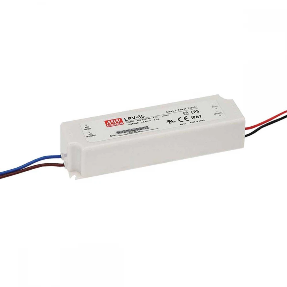 MEAN WELL LPV SERIES ― Σταθερής Τάσης 35 Watt 12 Vdc IP67