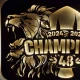 Custom LED Laser Cut Φωτιστικό τοίχου “48 CHAMPIONS” του ΘΡΥΛΟΥ - Χειροποίητο Φωτιστικό Από Ξύλο 60x3x40 cm