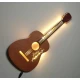 Custom LED Φωτιστικό Τοίχου Κιθάρα Κλασσική - Χειροποίητο Φωτιστικό Από Ξύλο 60x25 cm
