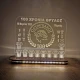 Custom LED Συλλεκτικό Επετειακό φωτιστικό γραφείου 100 χρόνια Ολυμπιακός από plexiglass 5mm και με ξύλινη φωτιζόμενη βάση