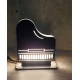 Custom LED Φωτιστικό Επιτραπέζιο Πιάνο - Χειροποίητο Φωτιστικό Από Ξύλο 20x20 cm