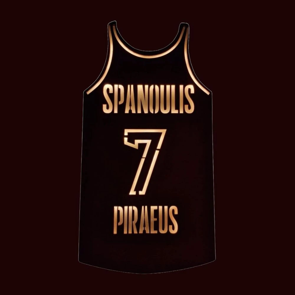 Custom LED Laser Cut Φωτιστικό τοίχου φανέλα ΣΠΑΝΟΥΛΗΣ - Χειροποίητο Φωτιστικό Από Ξύλο 31×3×60cm