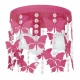 Παιδικό Φωτιστικό Οροφής ANGELICA Μεταλλικό 3xE27 Φούξια Με Πεταλούδες Και Κρύσταλλα - MiLagro