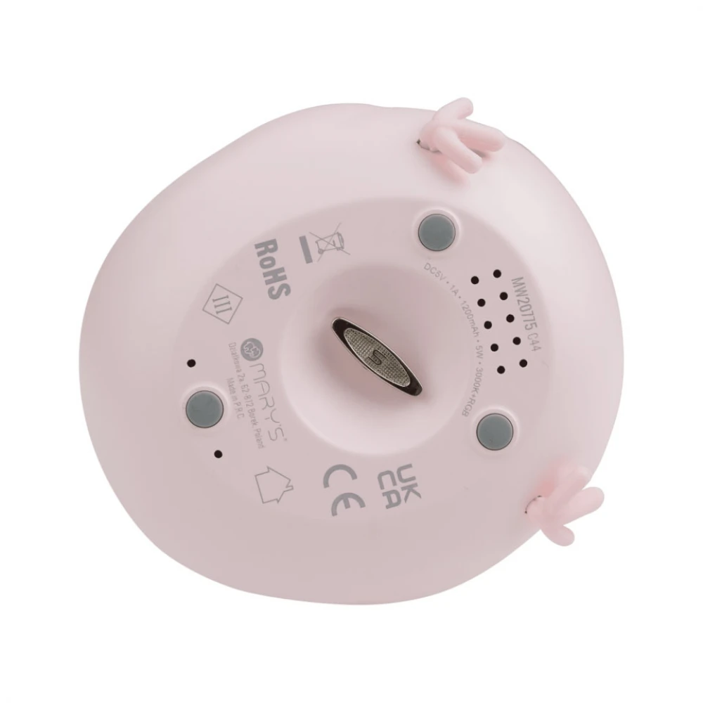 Παιδικό Φωτιστικό Νυκτός Μουσικό Κουτί Καρουζέλ με Αλογάκια Ροζ