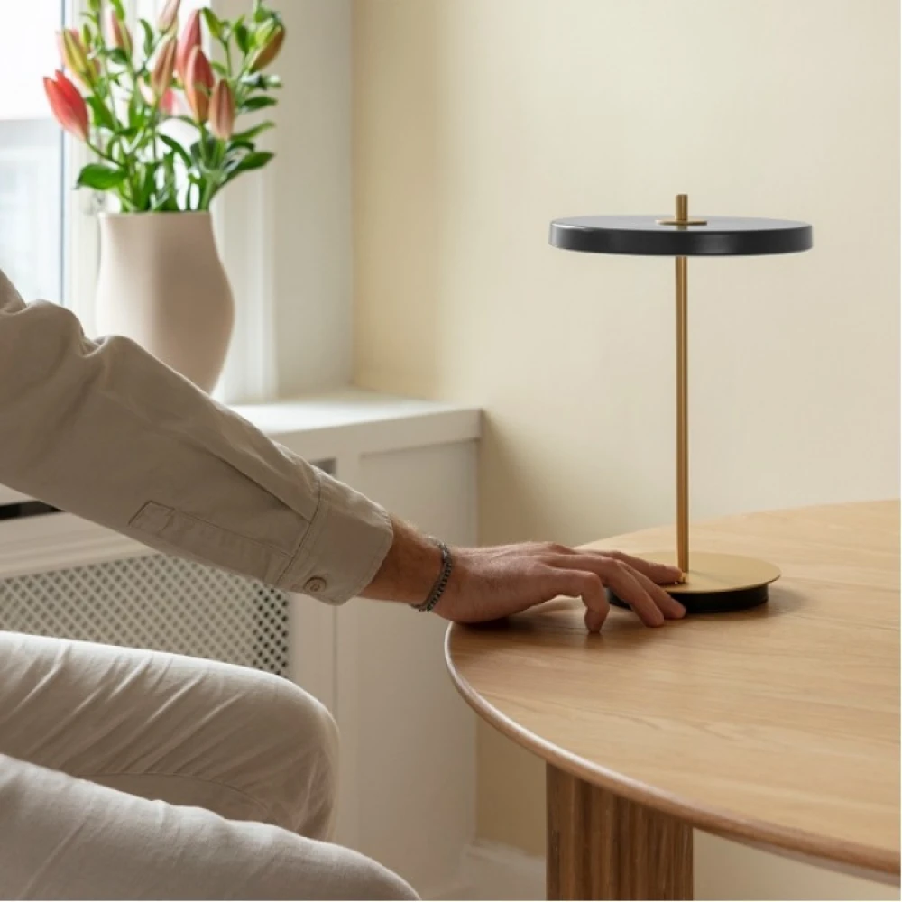 LED Πορτατίφ Μπαταρίας Επαναφορτιζόμενο Asteria Move Anthracite Grey Dimmable by UMAGE