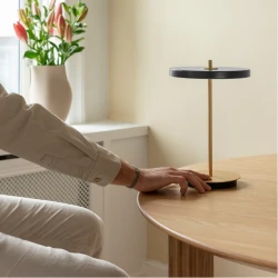 LED Πορτατίφ Μπαταρίας Επαναφορτιζόμενο Asteria Move Anthracite Grey Dimmable by UMAGE