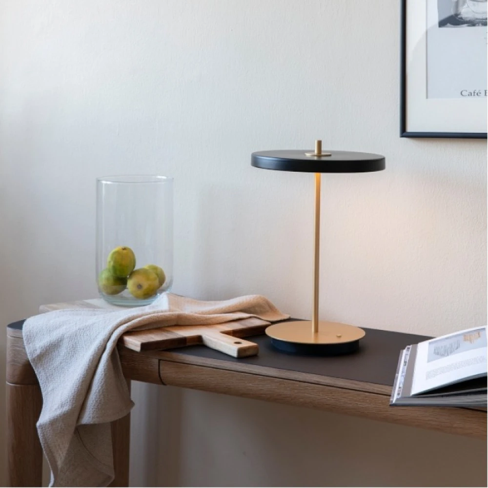 LED Πορτατίφ Μπαταρίας Επαναφορτιζόμενο Asteria Move Black Dimmable by UMAGE