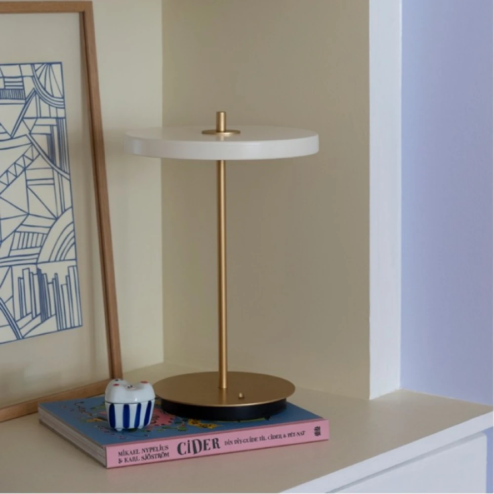 LED Πορτατίφ Μπαταρίας Επαναφορτιζόμενο Asteria Move Pearl White Dimmable by UMAGE
