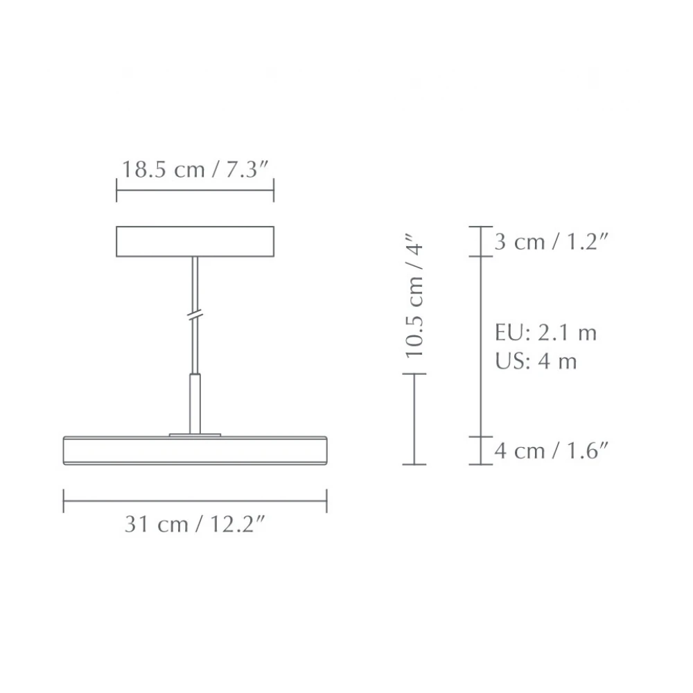 Κρεμαστό Φωτιστικό LED Asteria Mini Anthracite Grey 14W Φ31cm Dimmable by UMAGE