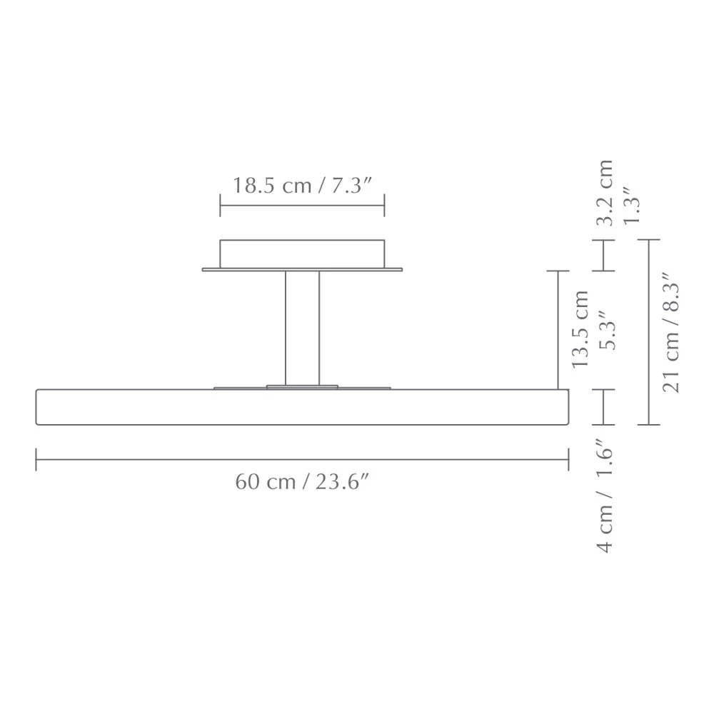 Φωτιστικό Οροφής LED Asteria Up Large Black 37W Φ60cm Dimmable by UMAGE