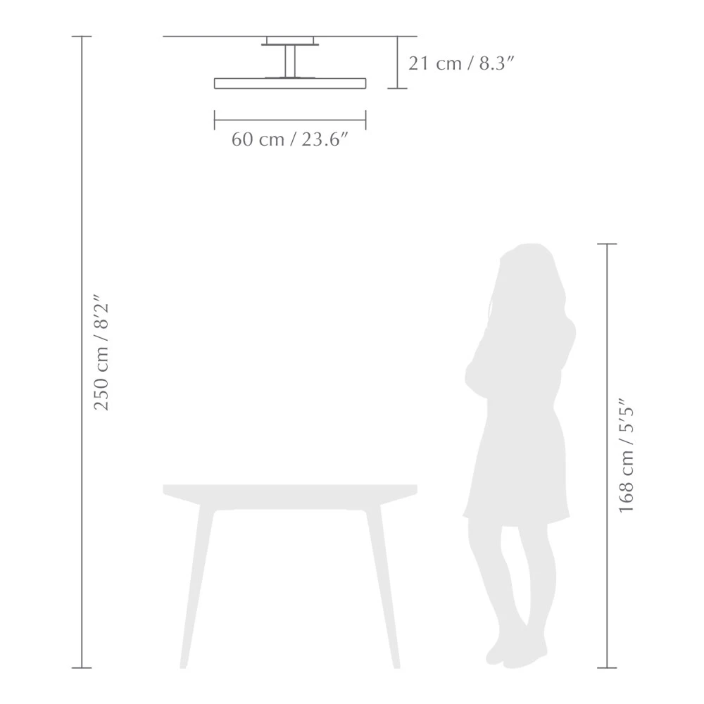 Φωτιστικό Οροφής LED Asteria Up Large Black 37W Φ60cm Dimmable by UMAGE