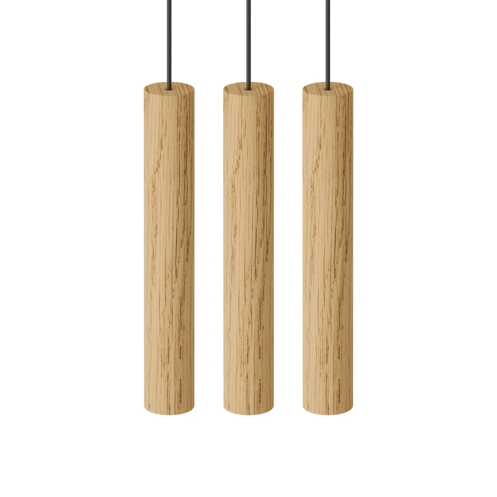 LED Κρεμαστό Φωτιστικό Τρίφωτο Από Ξύλο Δρυς Φυσικό  - OAK 3x2W Chimes Cluster 3 by UMAGE