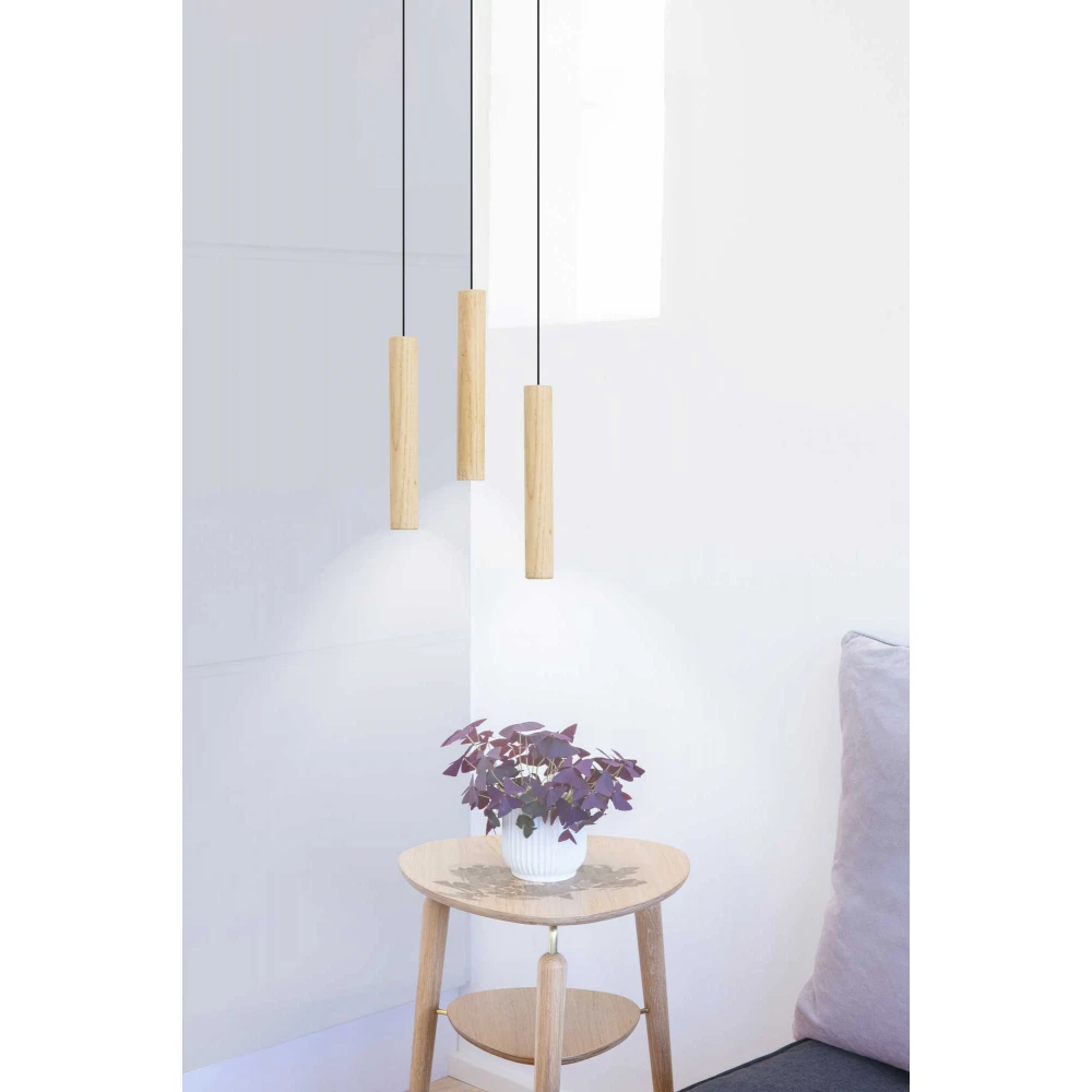 LED Κρεμαστό Φωτιστικό Τρίφωτο Από Ξύλο Δρυς Φυσικό  - OAK 3x2W Chimes Cluster 3 by UMAGE