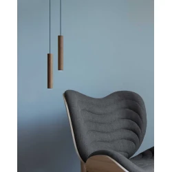 LED Κρεμαστό Φωτιστικό Από Ξύλο Δρυς Σκούρο - Dark OAK 2W Chimes by UMAGE