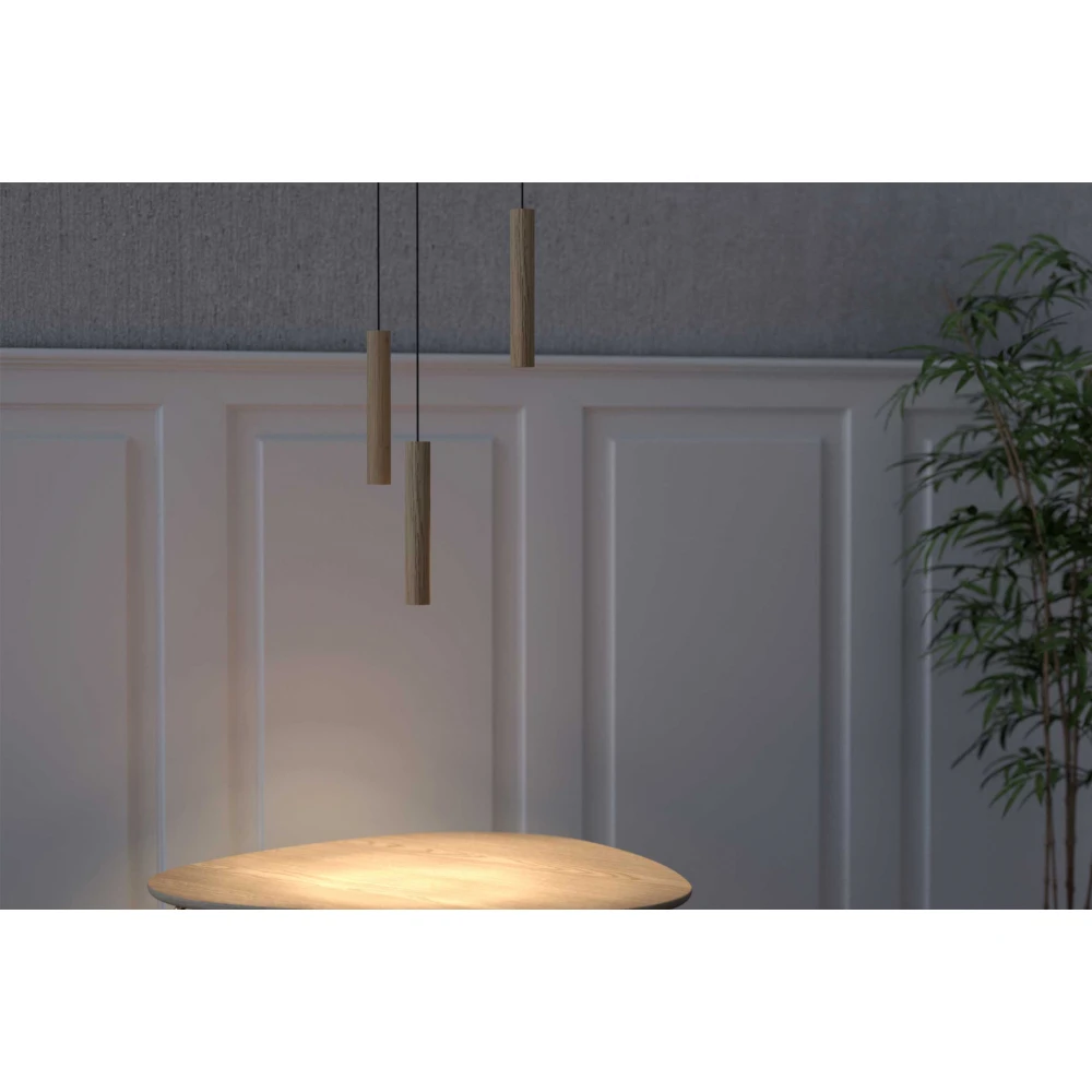 LED Κρεμαστό Φωτιστικό Από Ξύλο Δρυς Σκούρο - Dark OAK 2W Chimes by UMAGE