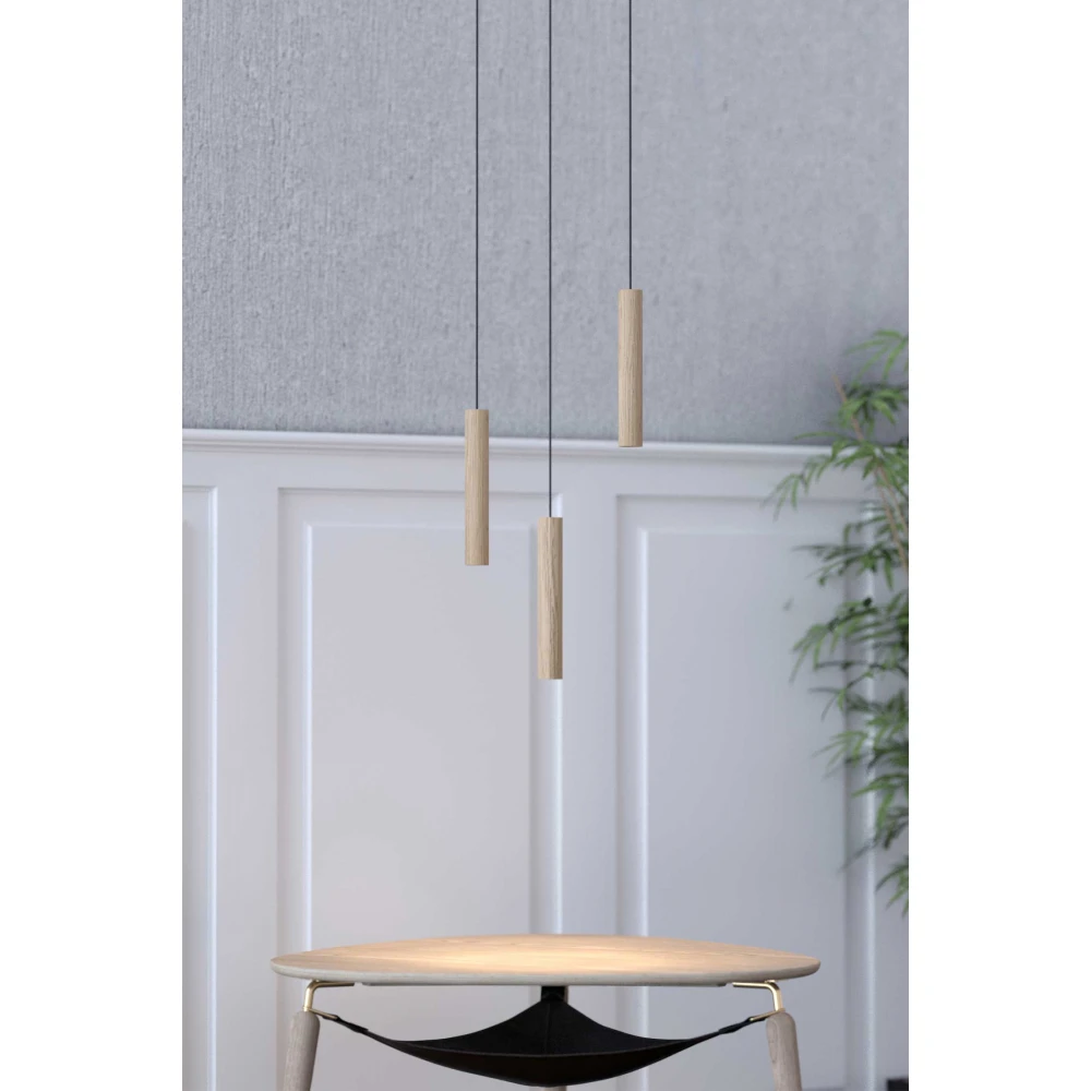 LED Κρεμαστό Φωτιστικό Από Ξύλο Δρυς Φυσικό  - OAK 2W Chimes by UMAGE