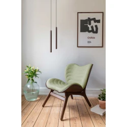LED Κρεμαστό Φωτιστικό Από Ξύλο Δρυς Σκούρο - OAK 4W Chimes Tall by UMAGE
