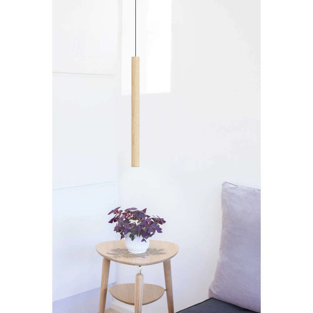 LED Κρεμαστό Φωτιστικό Από Ξύλο Δρυς Φυσικό  - OAK 2W Chimes Tall by UMAGE