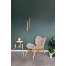 LED Κρεμαστό Φωτιστικό Από Ξύλο Δρυς Φυσικό  - OAK 2W Chimes Tall by UMAGE