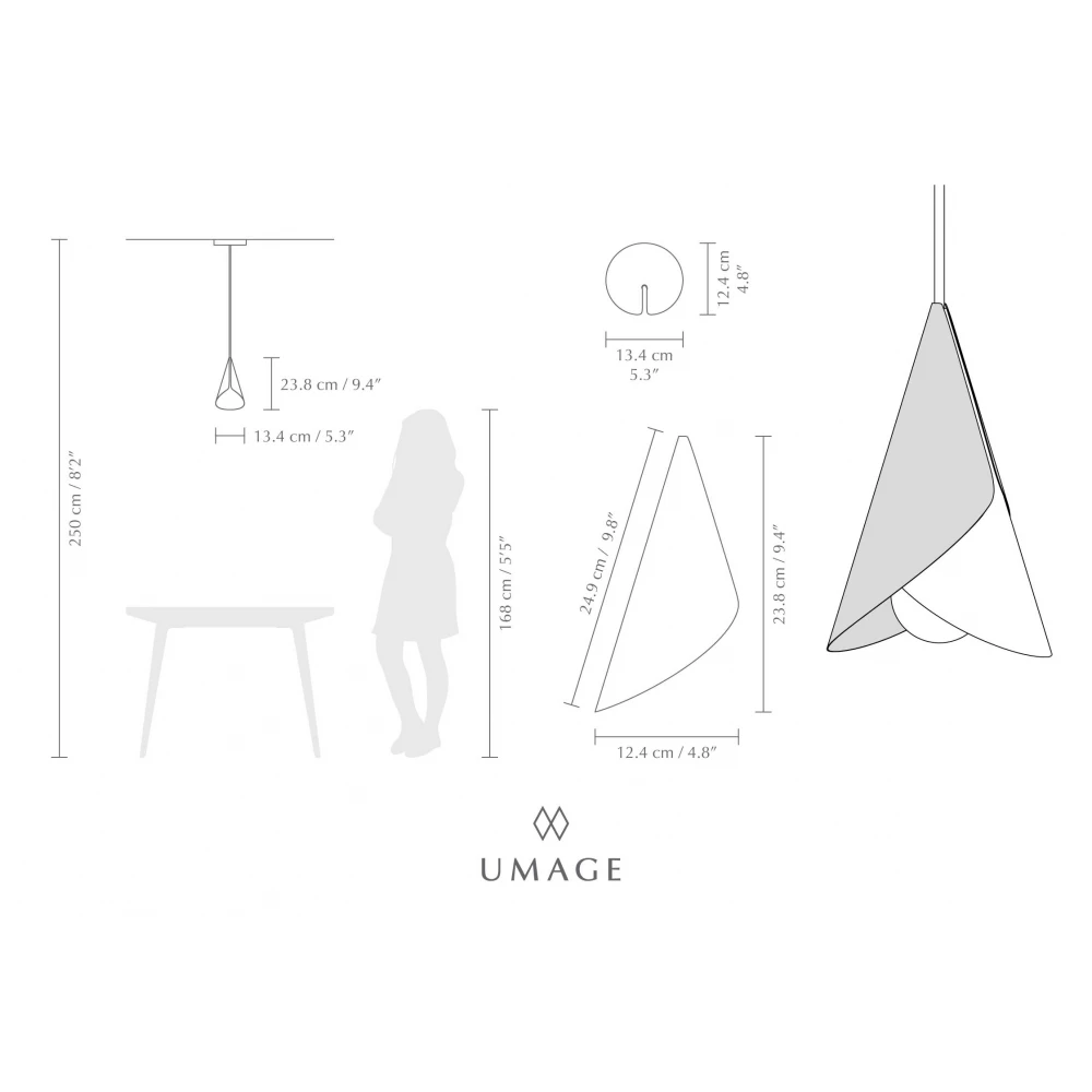 Φωτιστικό Μεταλλικό Cornet Λευκό Χρυσό by UMAGE