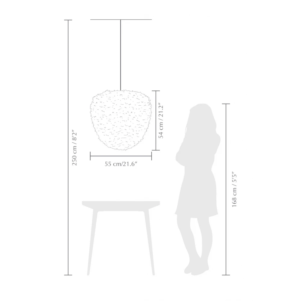 Φωτιστικό Πούπουλο Eos Evia Large Φ55 Γκρι by UMAGE