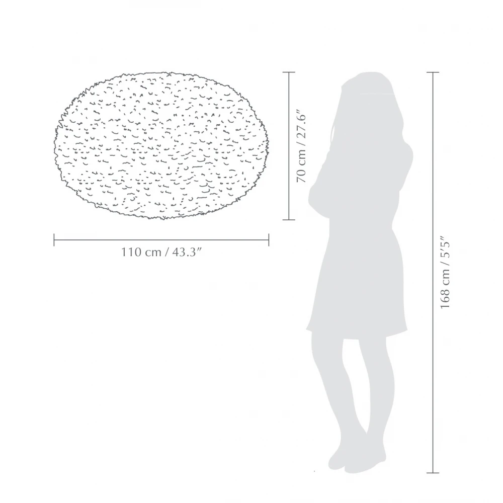Φωτιστικό Από Φυσικά Πούπουλα EOS XXLarge Λευκό Φ110cm UMAGE