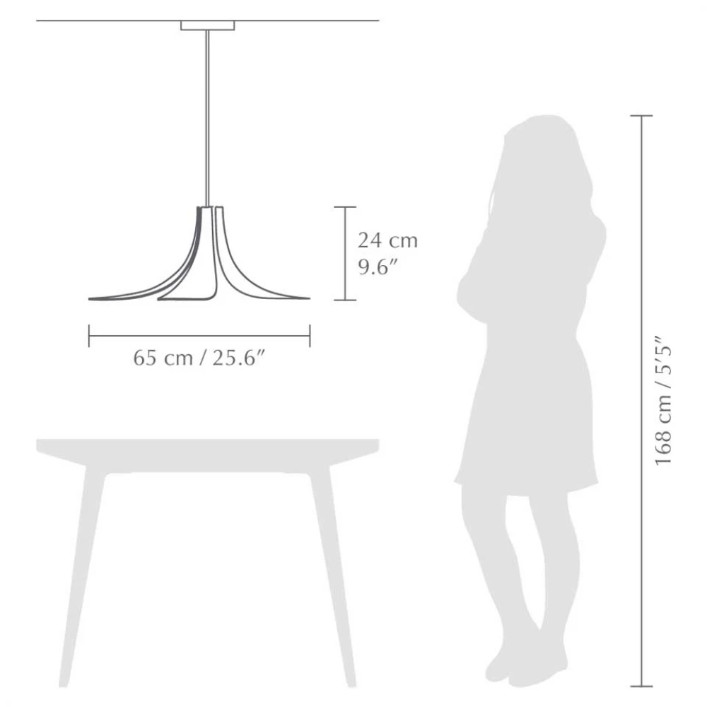 Σκανδιναβικό Ξύλινο Φωτιστικό Jazz Σκούρα Οξιά Φ65 by UMAGE