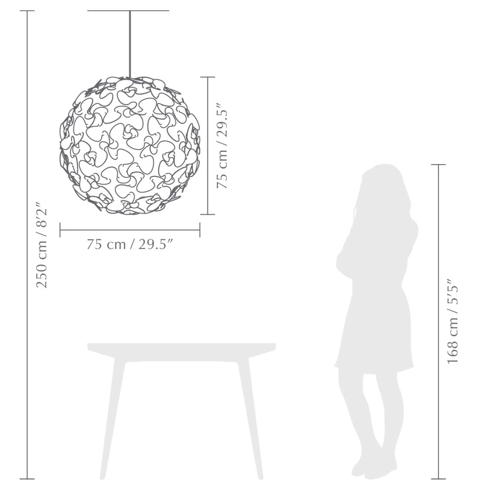 LORA XLarge Φ75 Λευκό by UMAGE