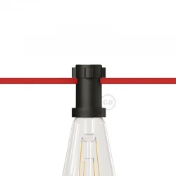 Ντουί Θερμοπλαστικό Ε27 Μαύρο για Γιρλάντα Creative Cables Italy