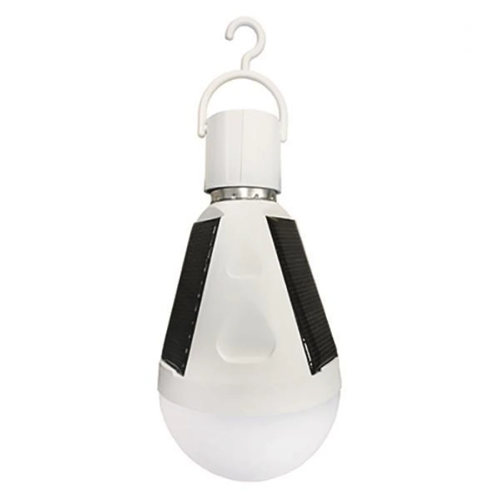 LED Λάμπα 7W E27 Με Ηλιακά Πάνελ Και Μπαταρία - EUROLAMP