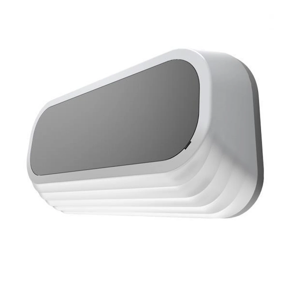 Απλίκα Τοίχου Οβάλ LED 12W 240X120X45 3000K IP54 Γκρι PRO - Eurolamp